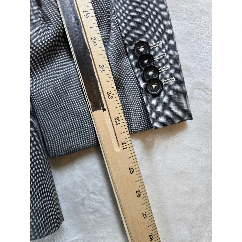 Hugo Boss Blazer Mens 38S Grey Super 100 Wool 2-Button Sport Coat Edison1/Power